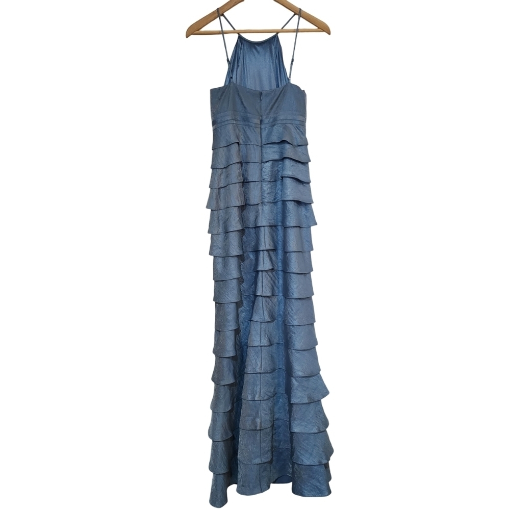 Adrianna Papell Elegant Blue Tiered Formal Dress Size 4 - Picture 2 of 12